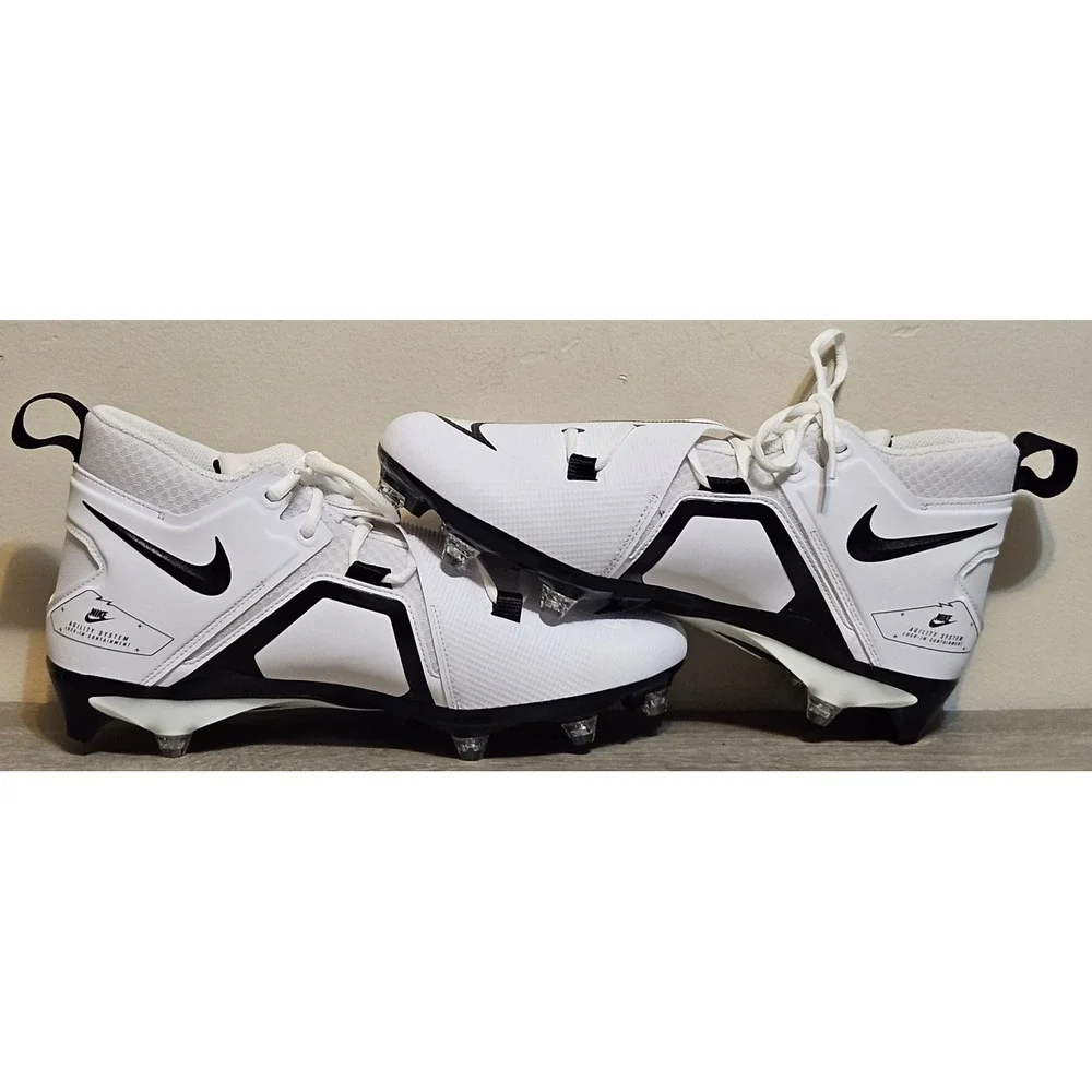 Nike Football Cleats Detachable Mens Sz‎ 11 Alpha Menace Pro 3 White DH3293-100